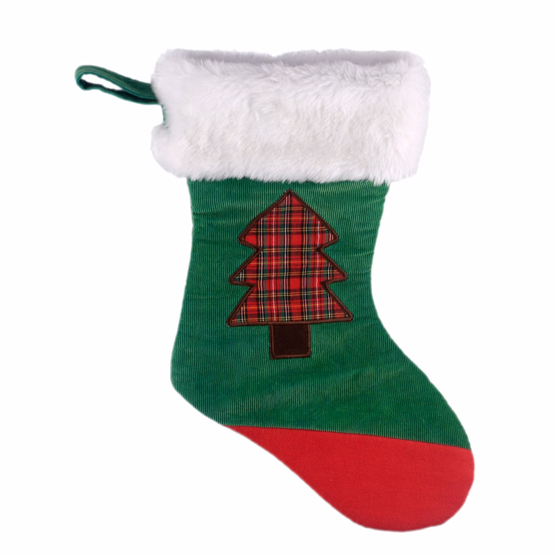 Green Christmas Corduroy Stocking
