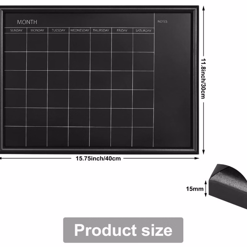 Magnetic Chalk Calendar Board