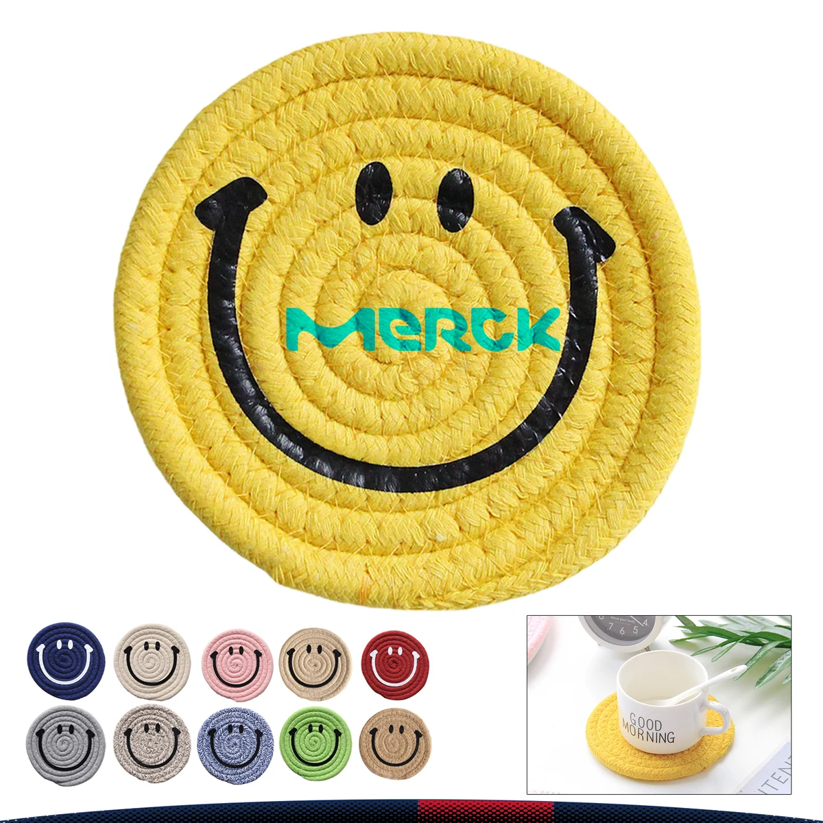 Smiling Face Woven Mat 1