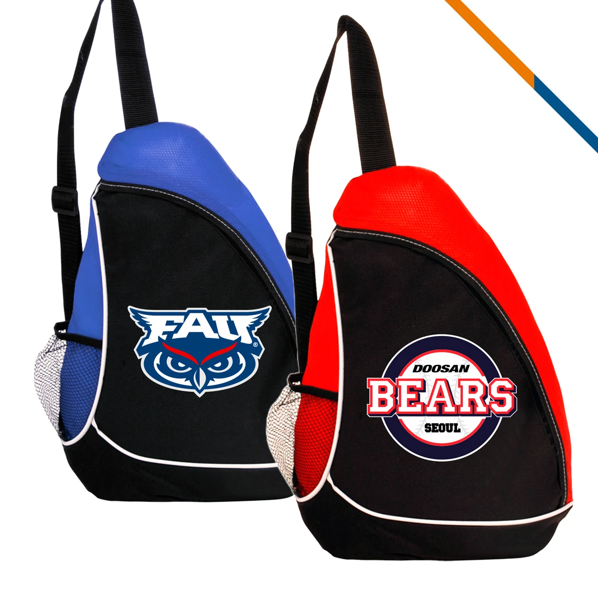 Farrah Sling Shot Backpacks, custom backpack with logo imprint 1