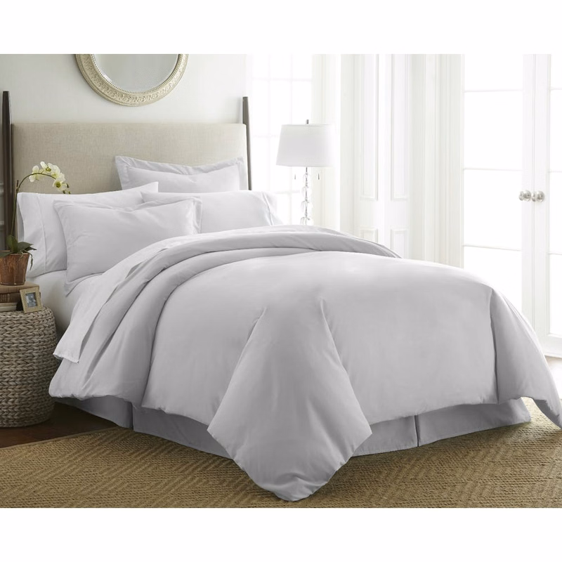 Duvet Cover Sets - Light Gray Full-Queen 3 Piece