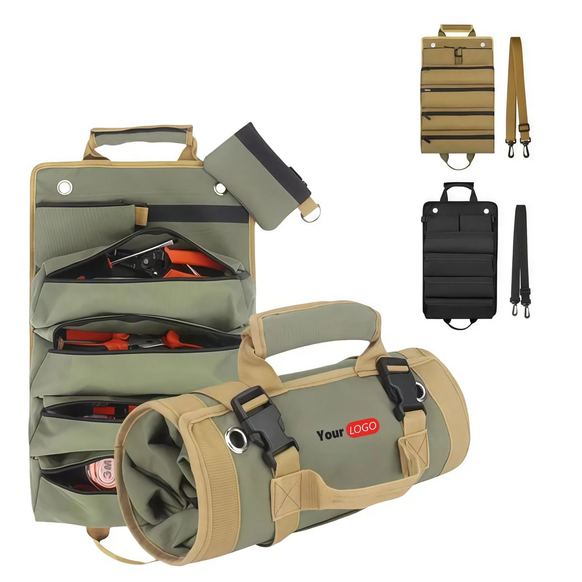 MOQ 10pc Heavy Duty Roll Up Tool Bag s 1