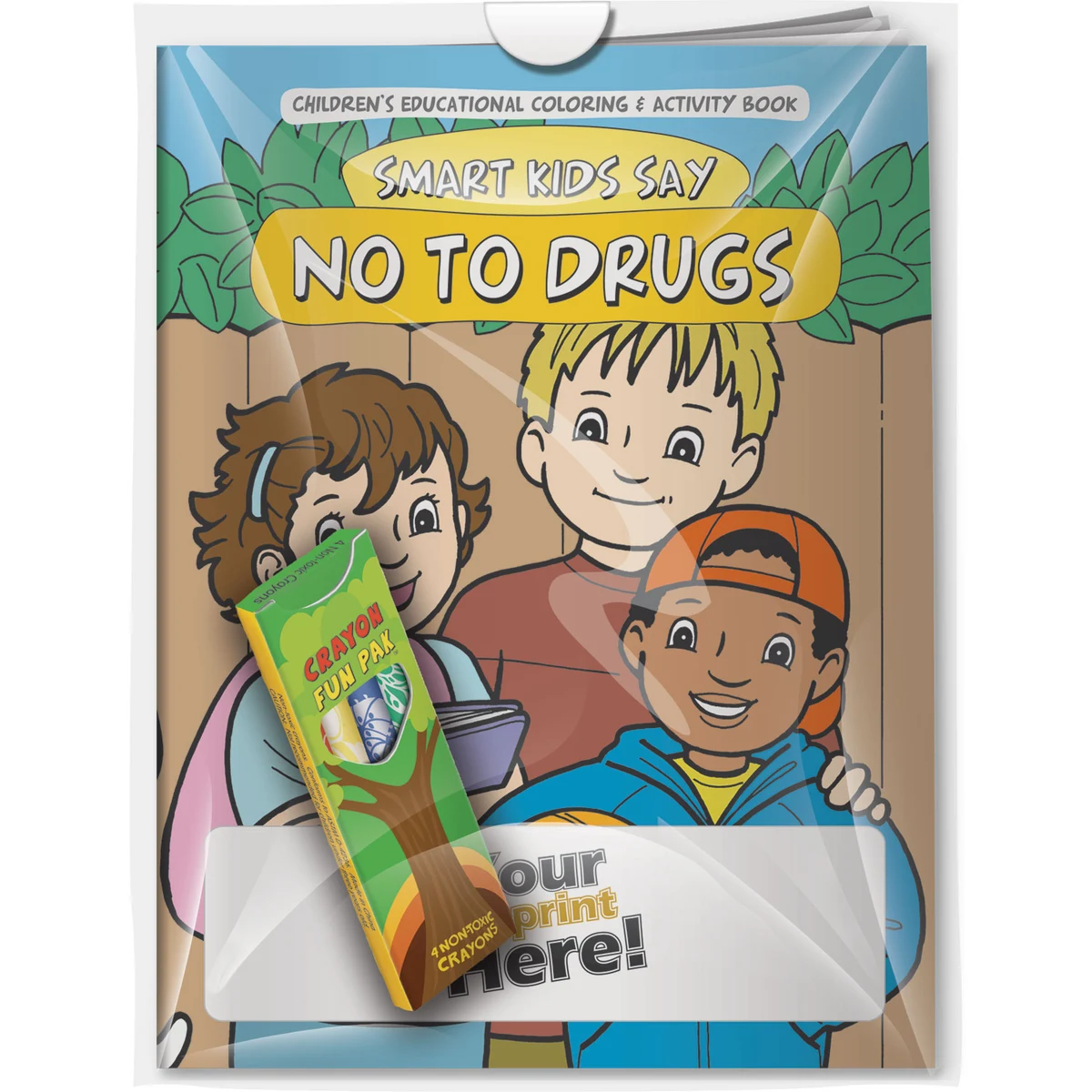 Combo Pack - CB1007 Coloring Book & 4-Pack of Crayons in a Poly Bag 1