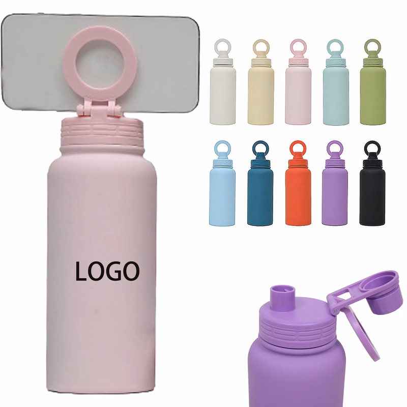 33oz Magnetic Phone Bracket Water Bottle