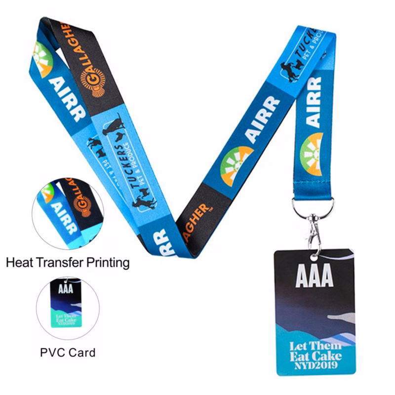 Combo Sublimated Lanyard w/ PVC plastic ID Card Lanyards