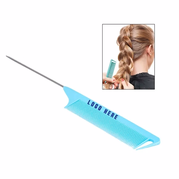 Custom 8.6 Inch Stainless Steel Rat Tail Comb — Professional Styling & Beauty Gift