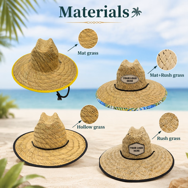 Wide-Brimmed Straw hat