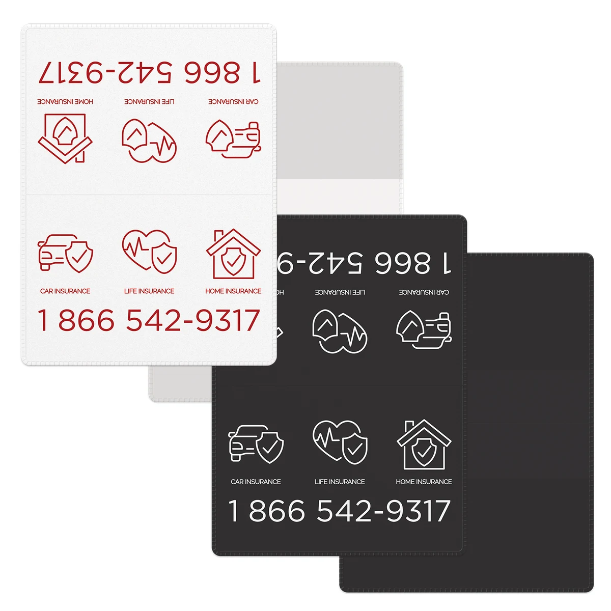 Vinyl Wallet Liability & Registration holder, opened (4.5" x 6") closed (4.5" x 3") Spot Colour 1