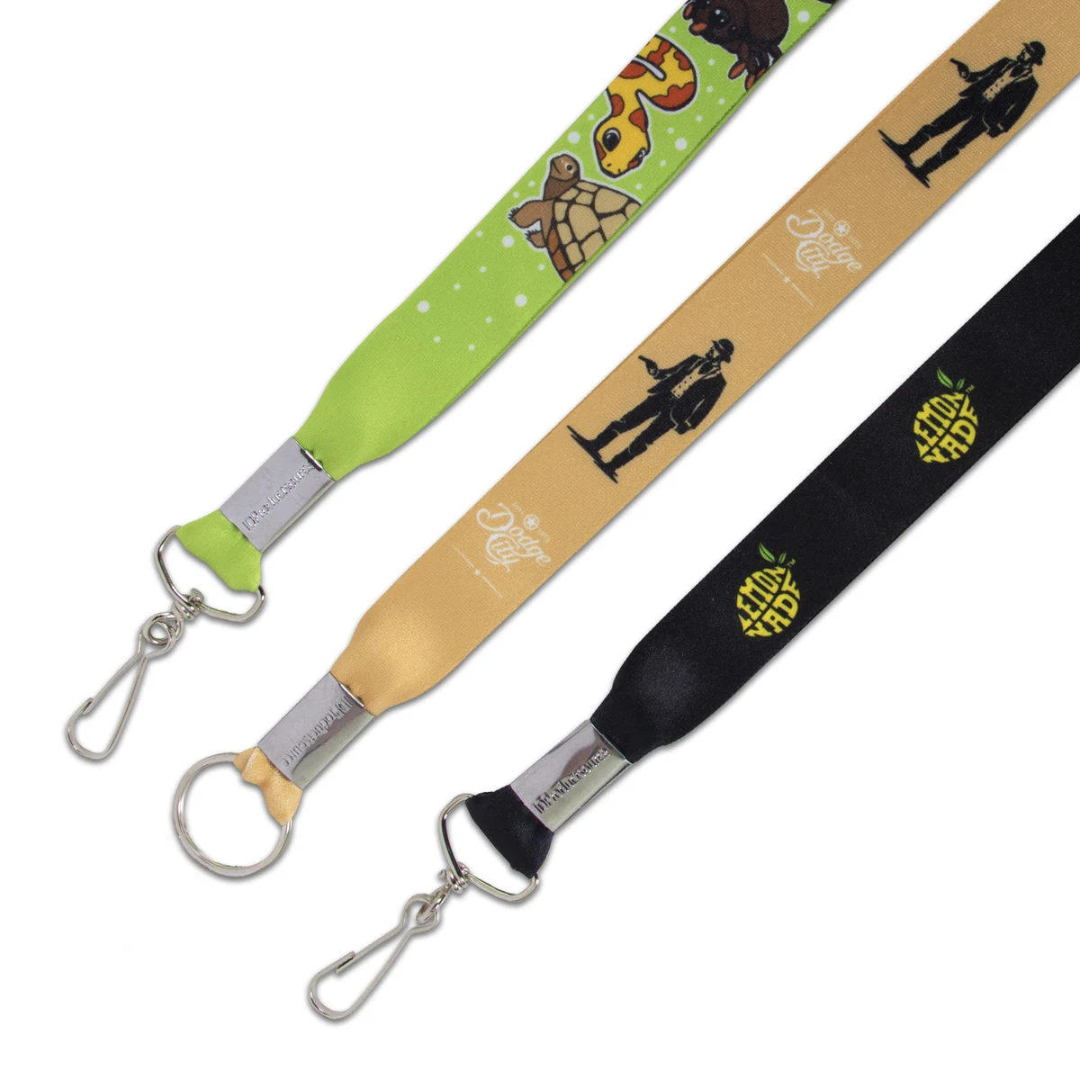 1" Eco-Friendly Flat Polyester Lanyard 1