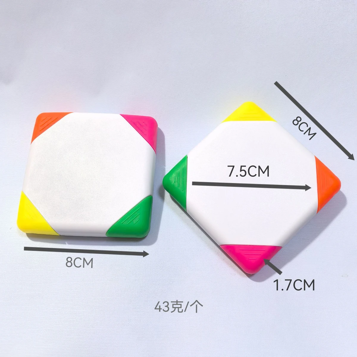 Square 4-Color Highlighter Pen 1
