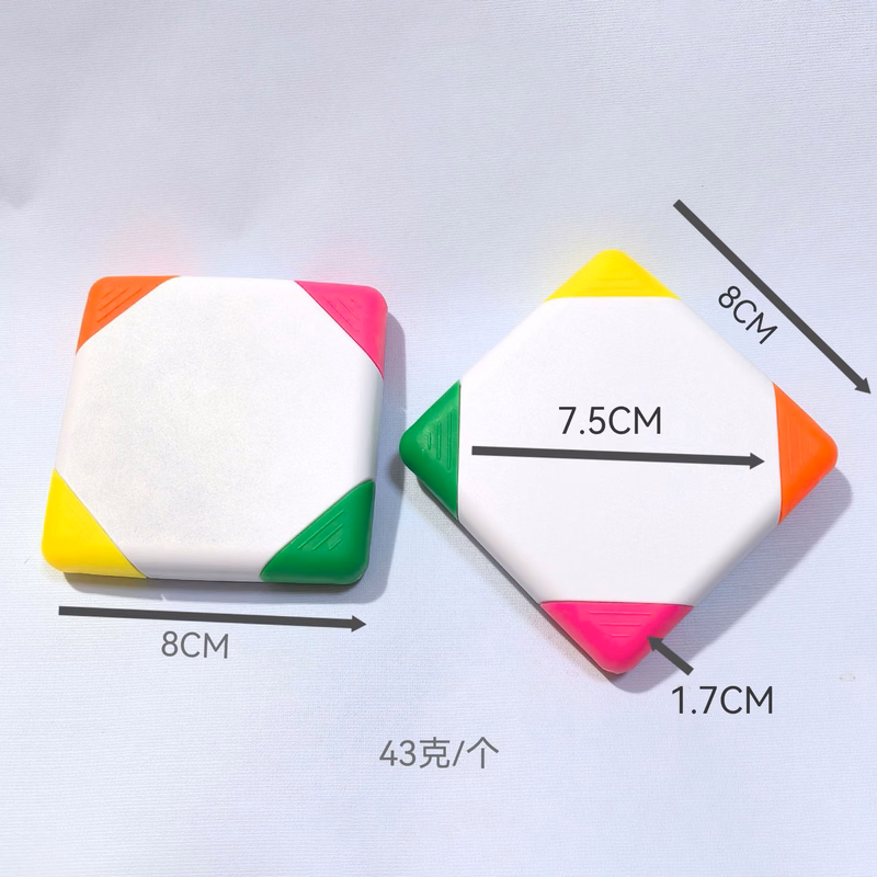Square 4-Color Highlighter Pen