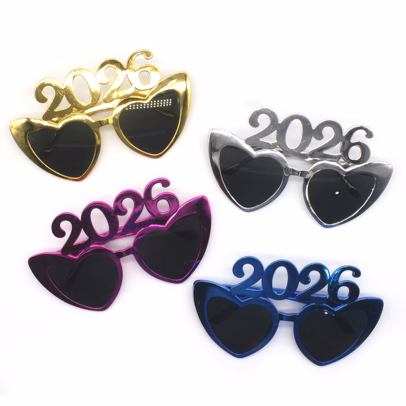 2026 Heart New Year Party Glasses