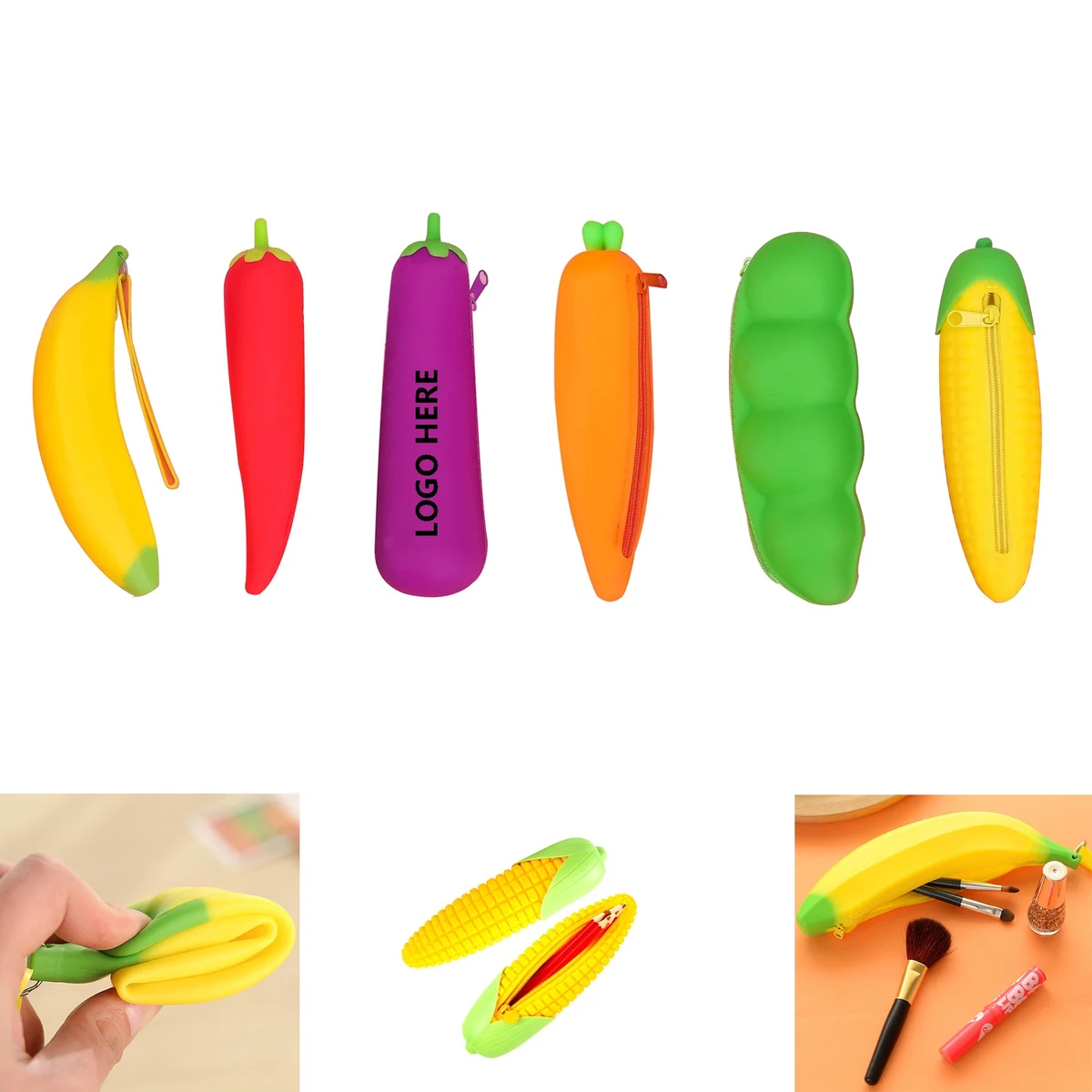 Silicone Fruit/Vegetable Shaped Coin Purse 1