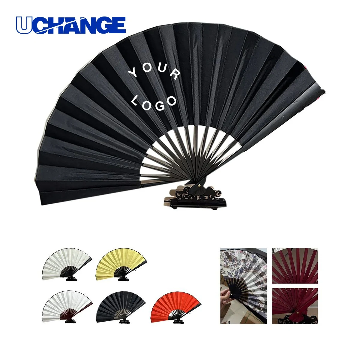 Bamboo Silk Folding Hand Fan for Events 1