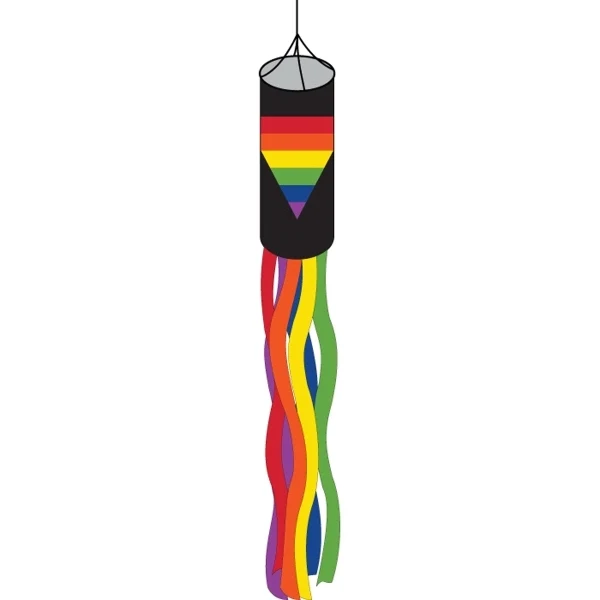Black Rainbow Tri. Windsock 1