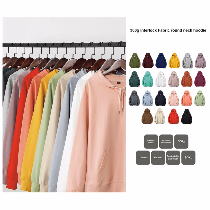 Unisex Stock Hoodie with Kangaroo Pocket - 300 GSM Interlock