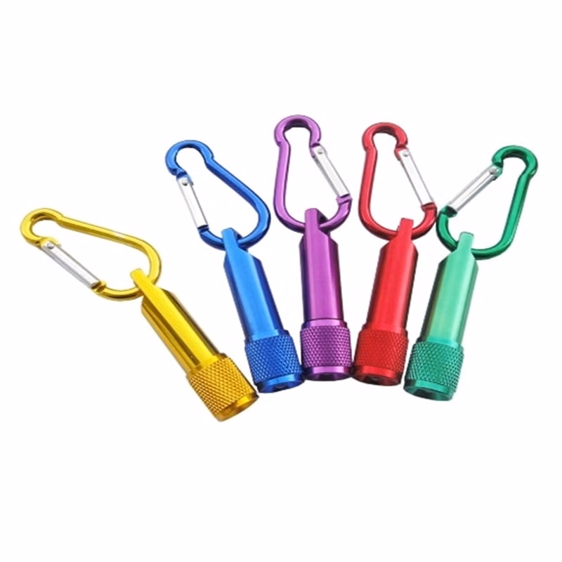 Mini Aluminum Flashlight with Carabiner