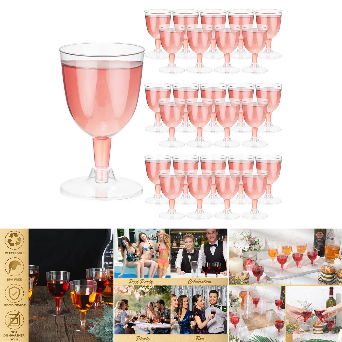 5 oz Plastic Wine Glasses 1