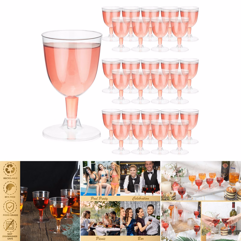 5 oz Plastic Wine Glasses