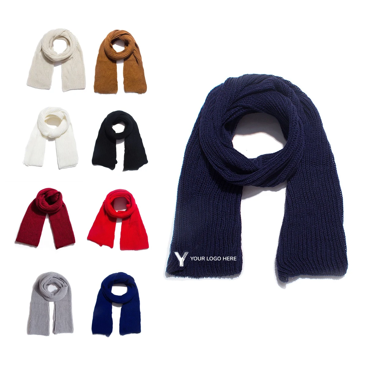 Thick Knit Scarf, custom women's shirt with logo imprint 1