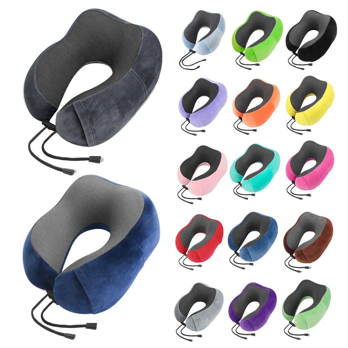 Neck Pillow U-Shaped Slow Rebound Sponge Neck Protector 1