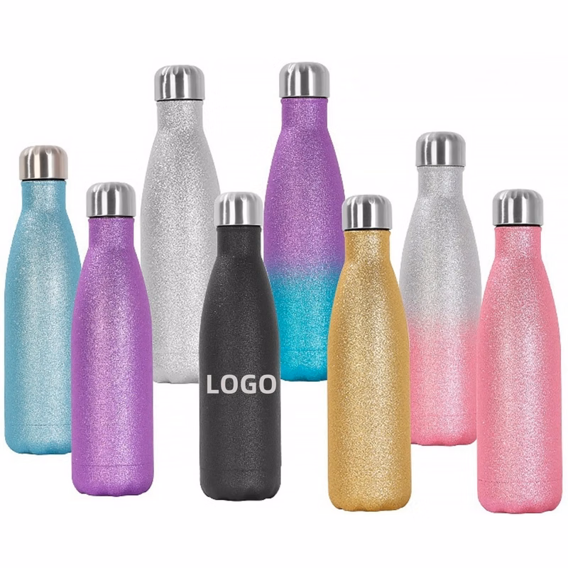 18 oz. Glitter Color Water Bottle