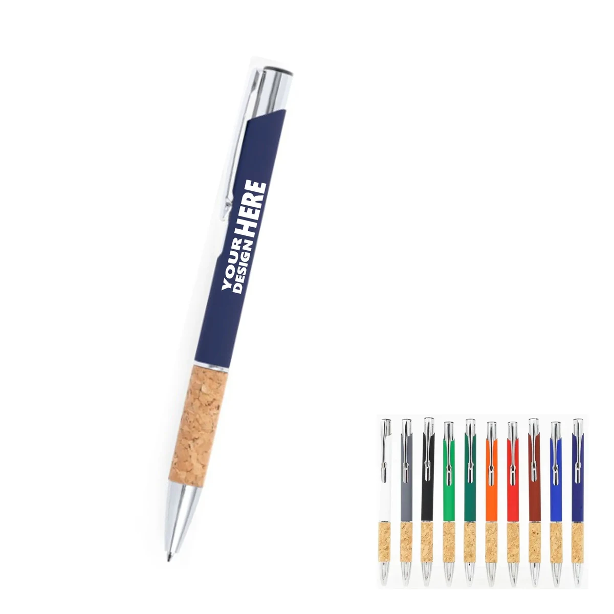 Ballpoint Pen with Natural Cork Grip 1