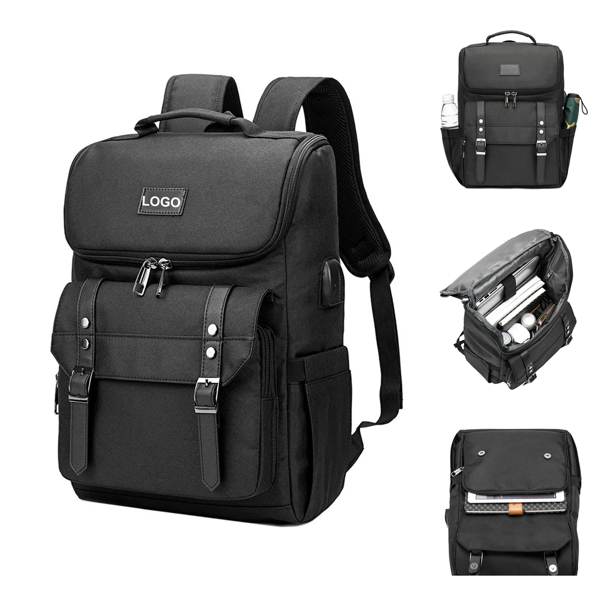 Vintage Travel Laptop Backpack (direct import) 1