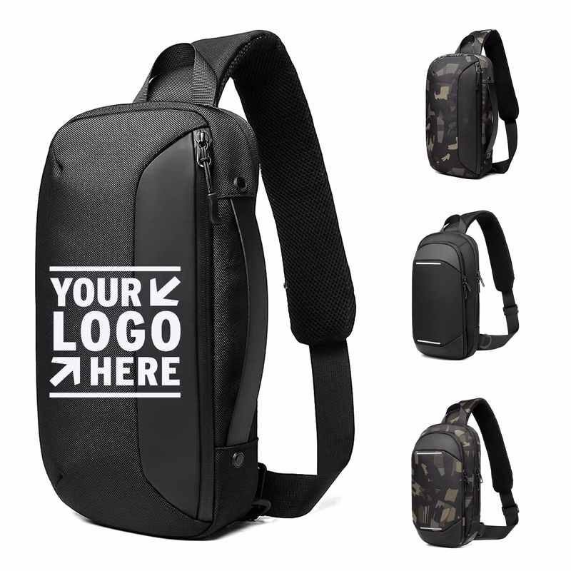 Men Large-Capacity Shoulder Backpack Crossbody Sling Casual Chest Bag With USB Charging Port 