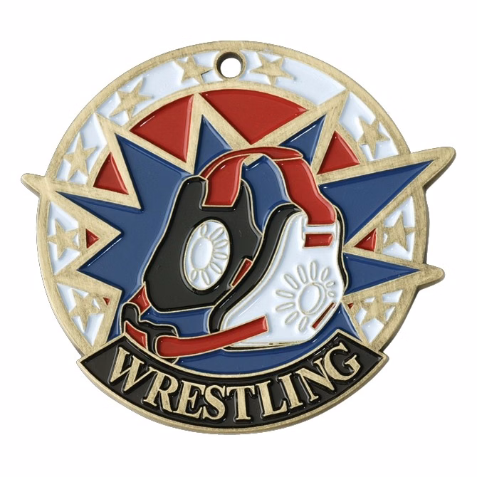 Wrestling USA Sport Medal, 2"