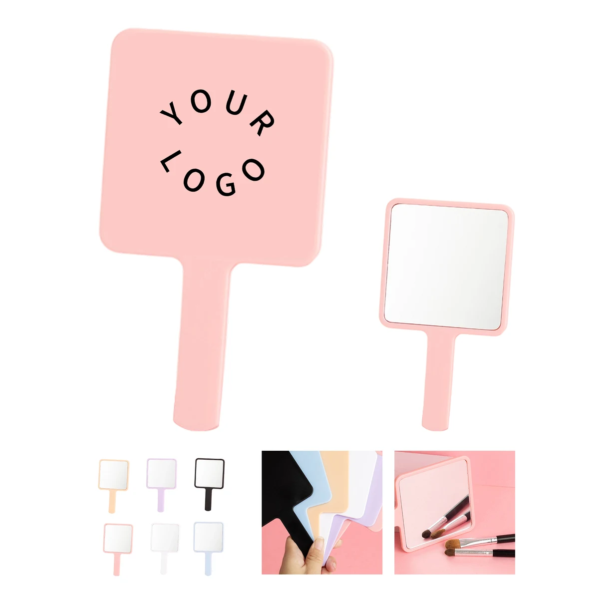 ABS Handheld Cosmetic Mirror 6.3" By 3.6" 1