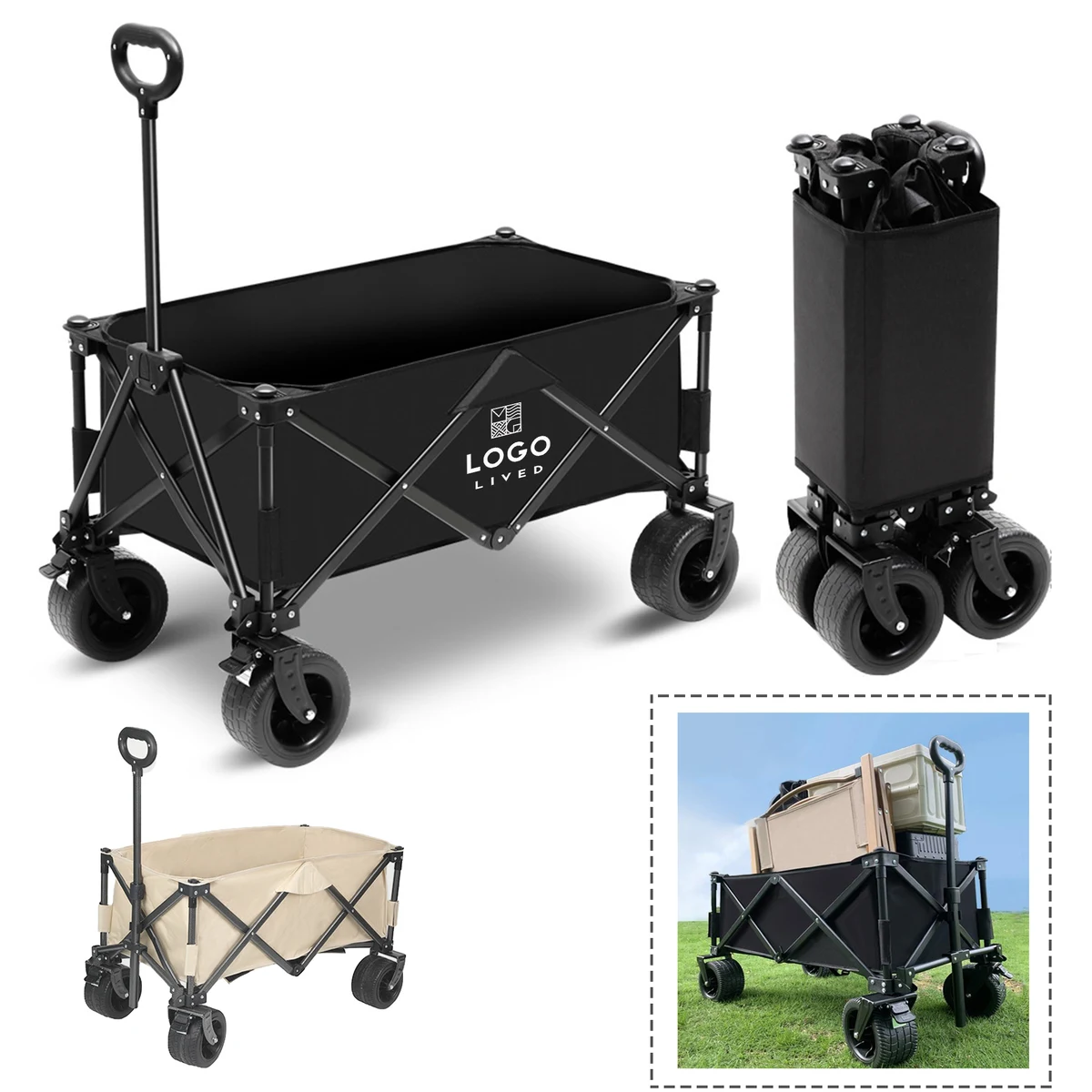 Portable Foldable Cargo Truck Trolley Camping Cart 1