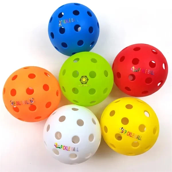 Custom 40 Hole Pickleball Set with Precision Drilled Pattern — Indoor Outdoor Game Balls 1