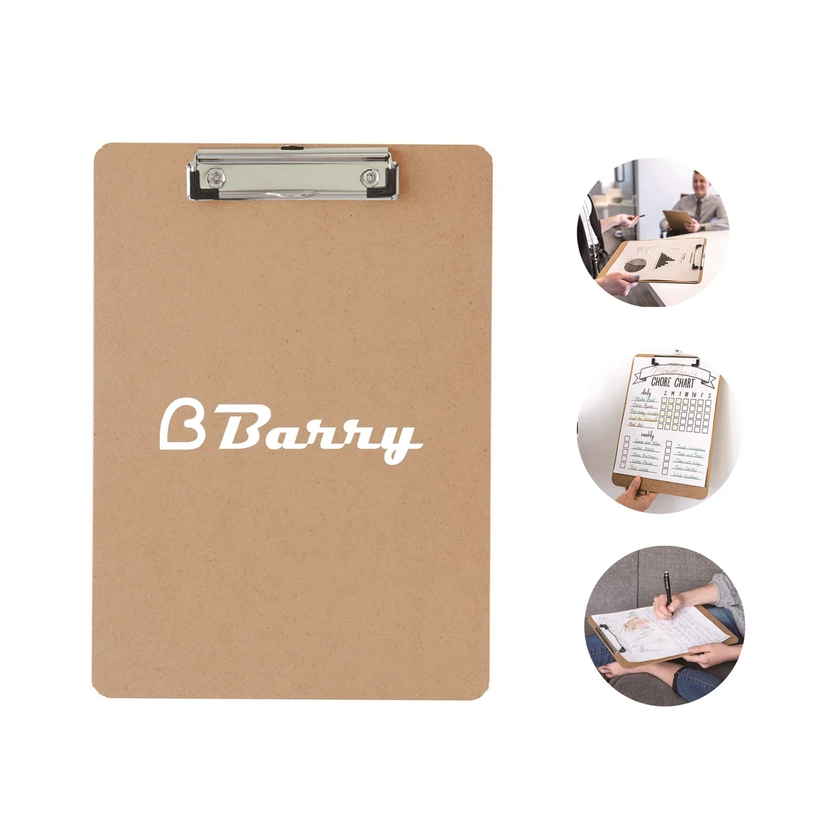 A4 Wood Clipboard w/ Metal Clip 1