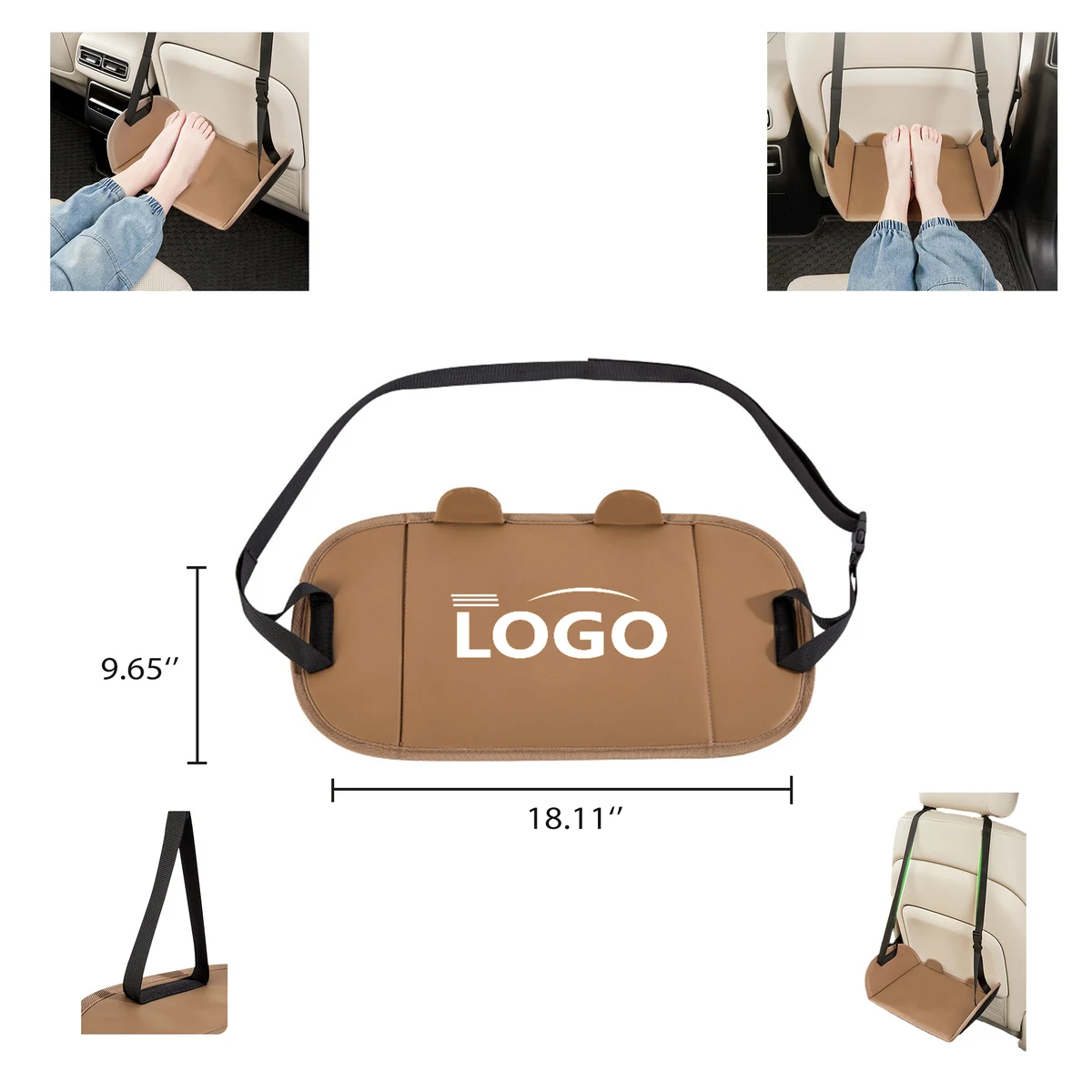 Adjustable Car Seat Footrest Portable Foot Hammock 1