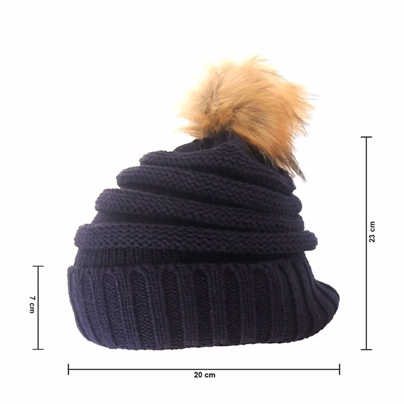 Snazzy Acrylic Beanies w/ Pom