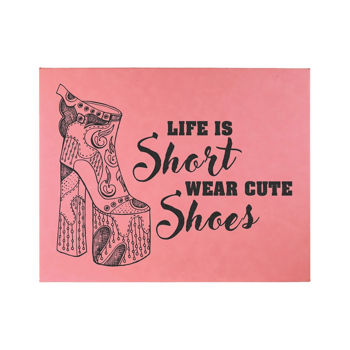 16" x 20" Pink Leatherette Wall Decor 1