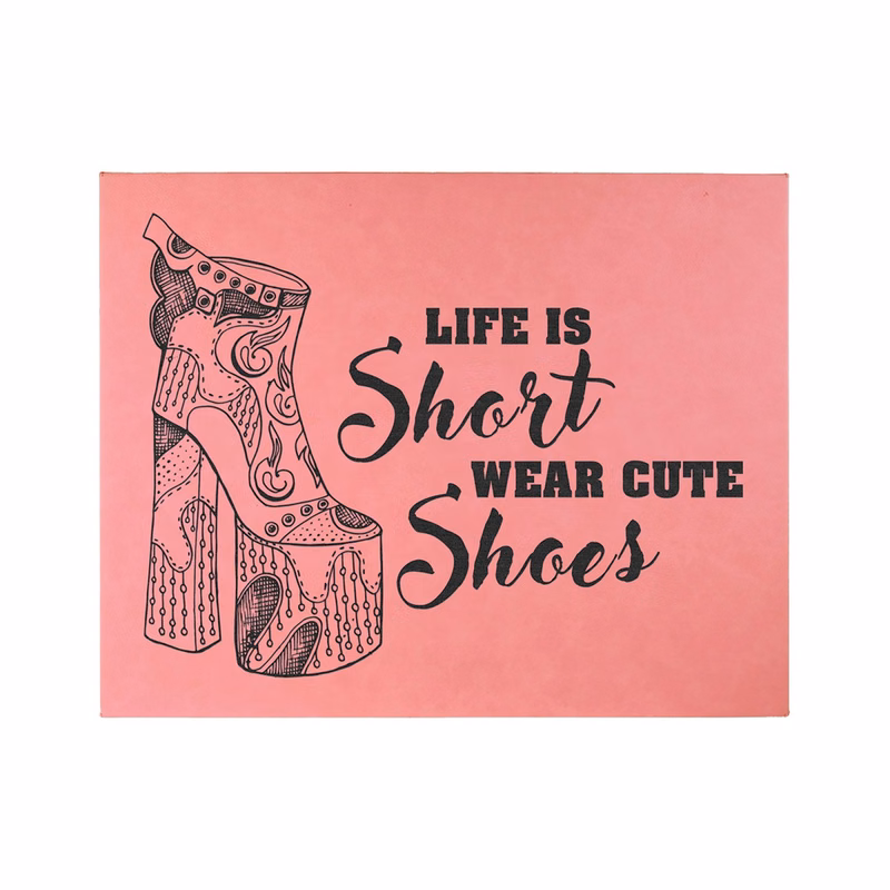 16" x 20" Pink Leatherette Wall Decor