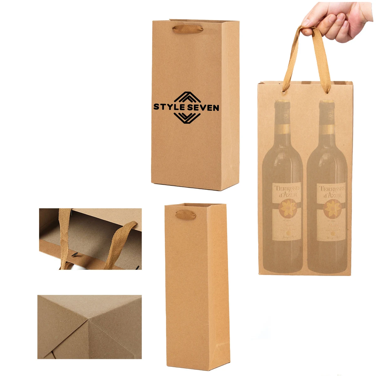 Kraft Paper Wine Bags 1