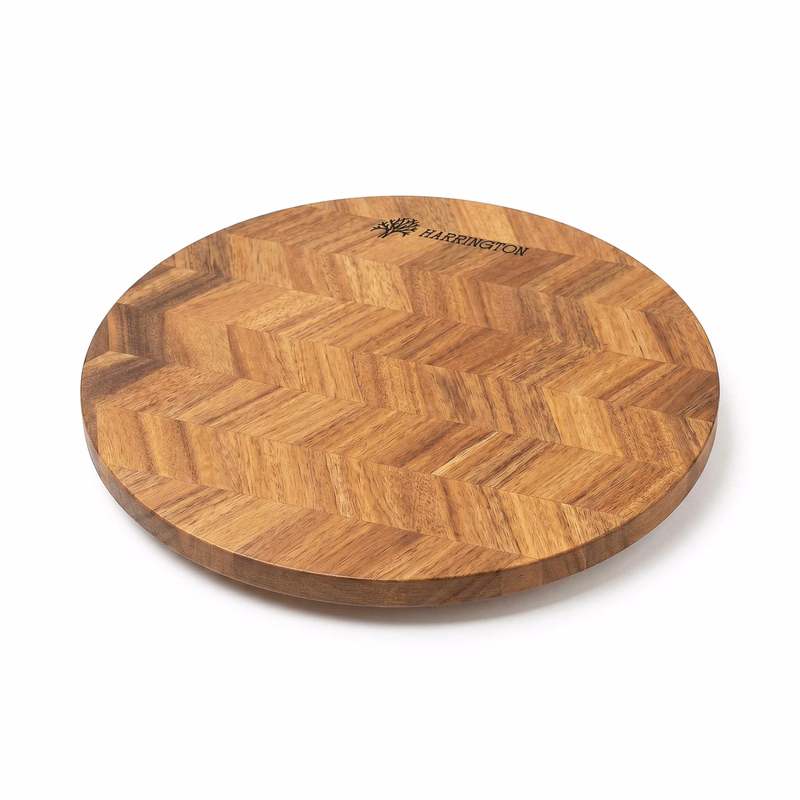 Harrington Acacia Wood Herringbone Lazy Susan