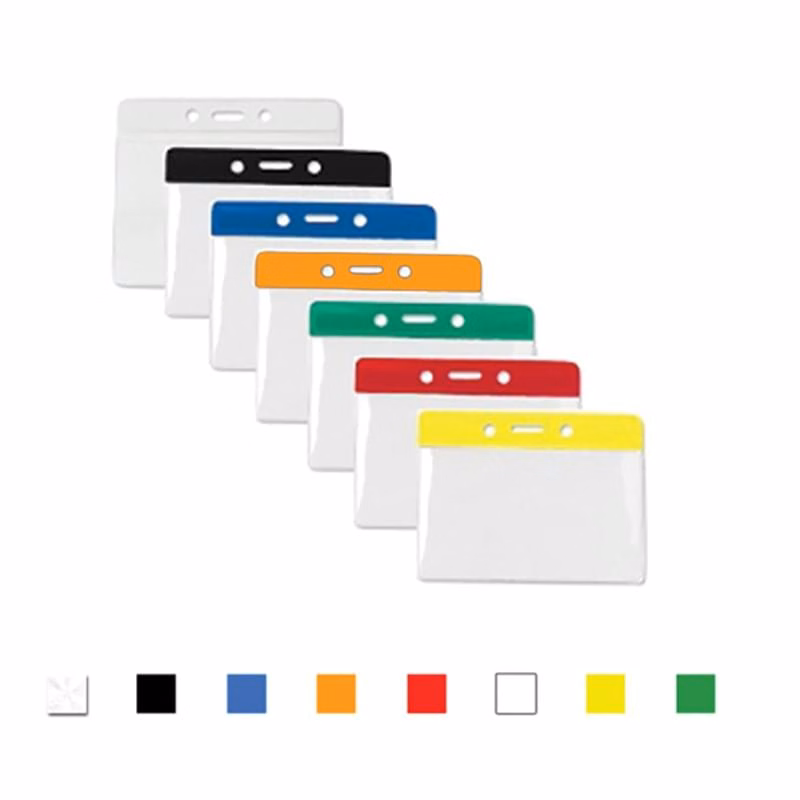 Horizontal Top Load Color Bar Badge Holder