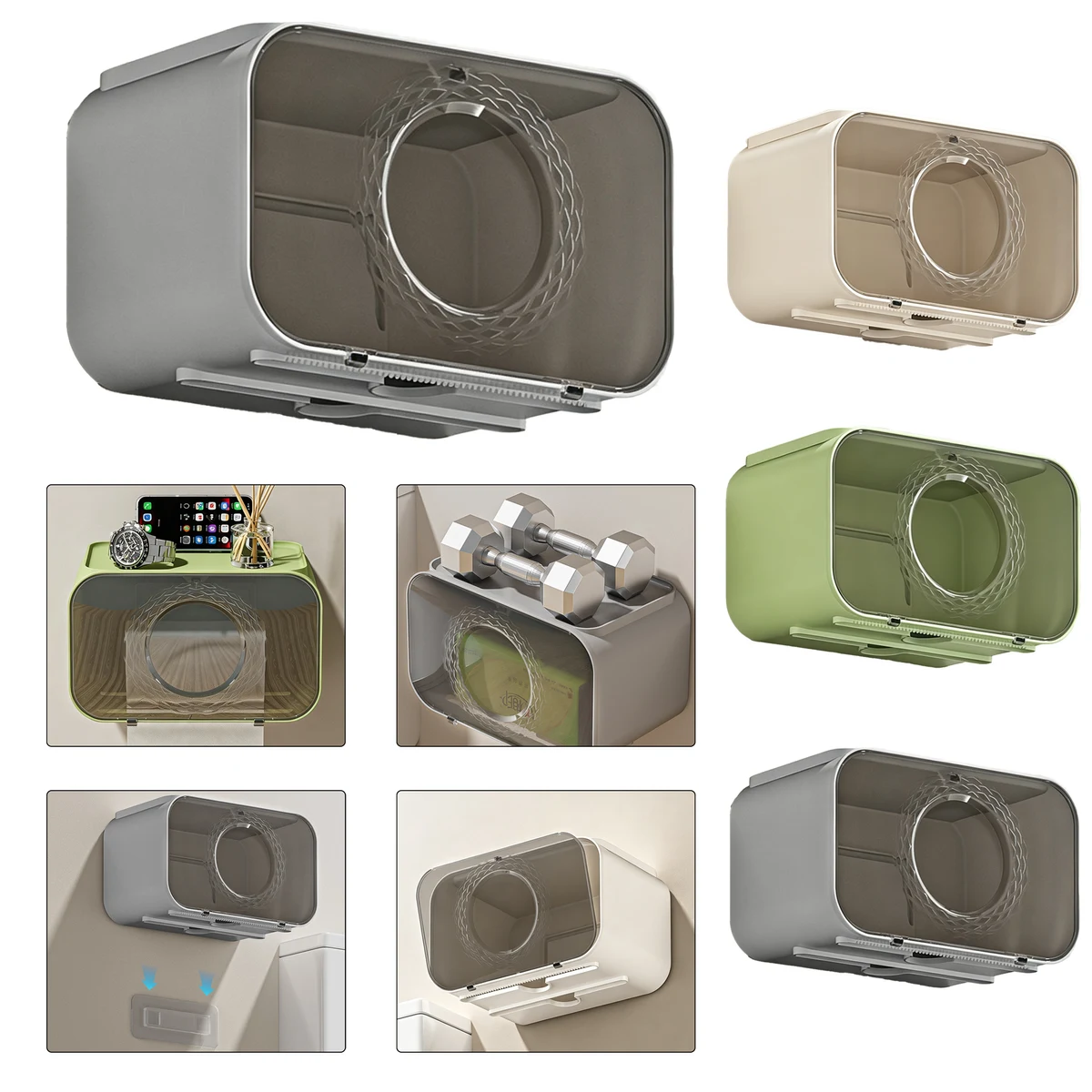 No-drill Wall-mounted Tissue Box 1