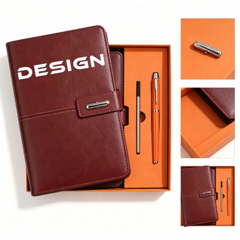 Leather Notebook Signature Pen Set