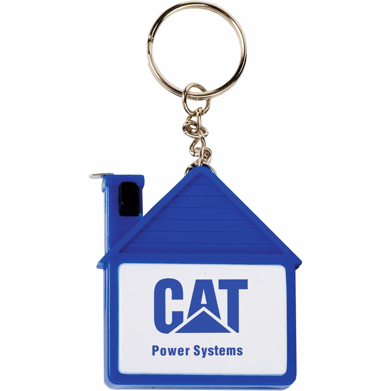 House Tape Measure with Release Button and Key Tag