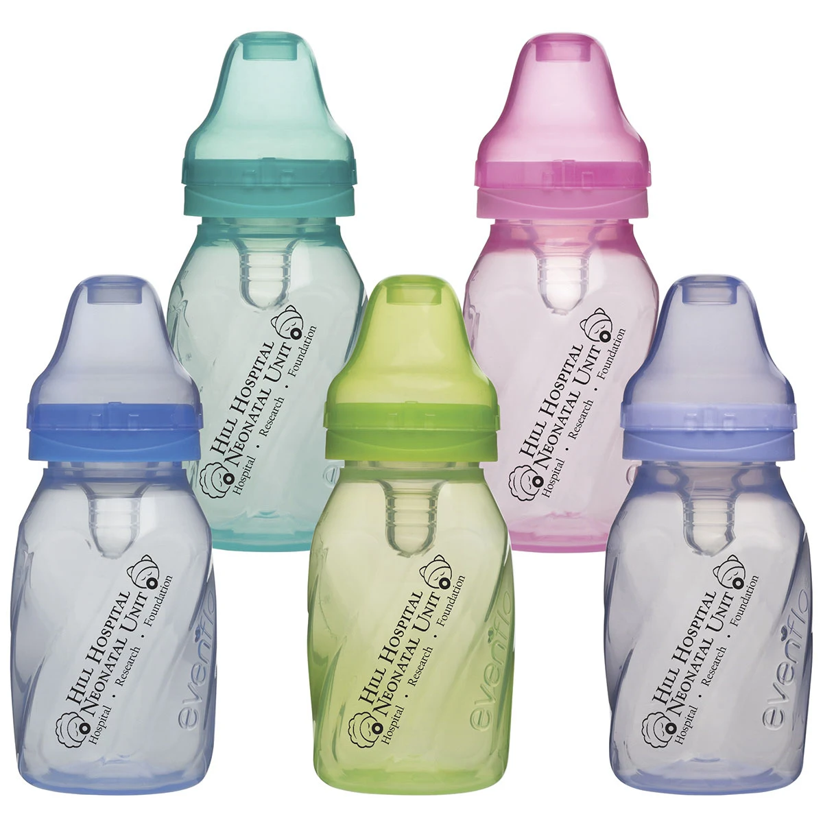 4 oz Assorted Color Evenflo Baby Bottles 1