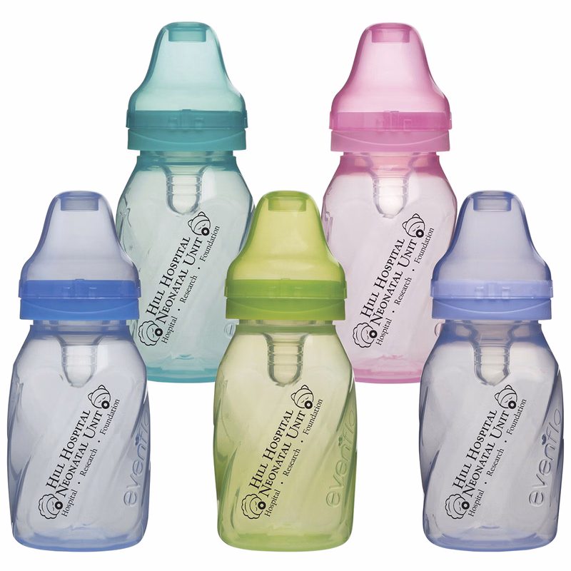 4 oz Assorted Color Evenflo Baby Bottles