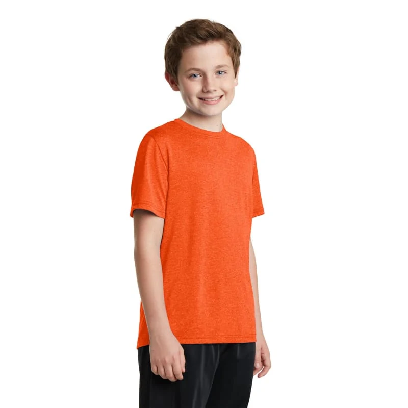 Sport-Tek Youth Heather Contender Tee. 1