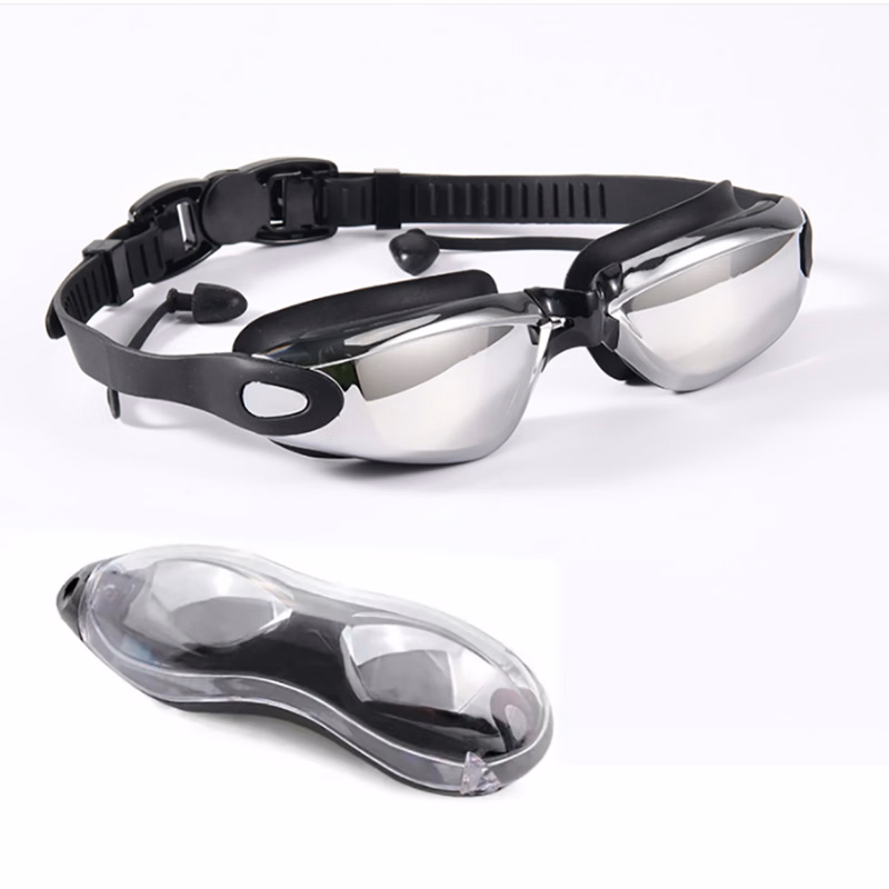 Adult waterproof silicone swimming goggles
