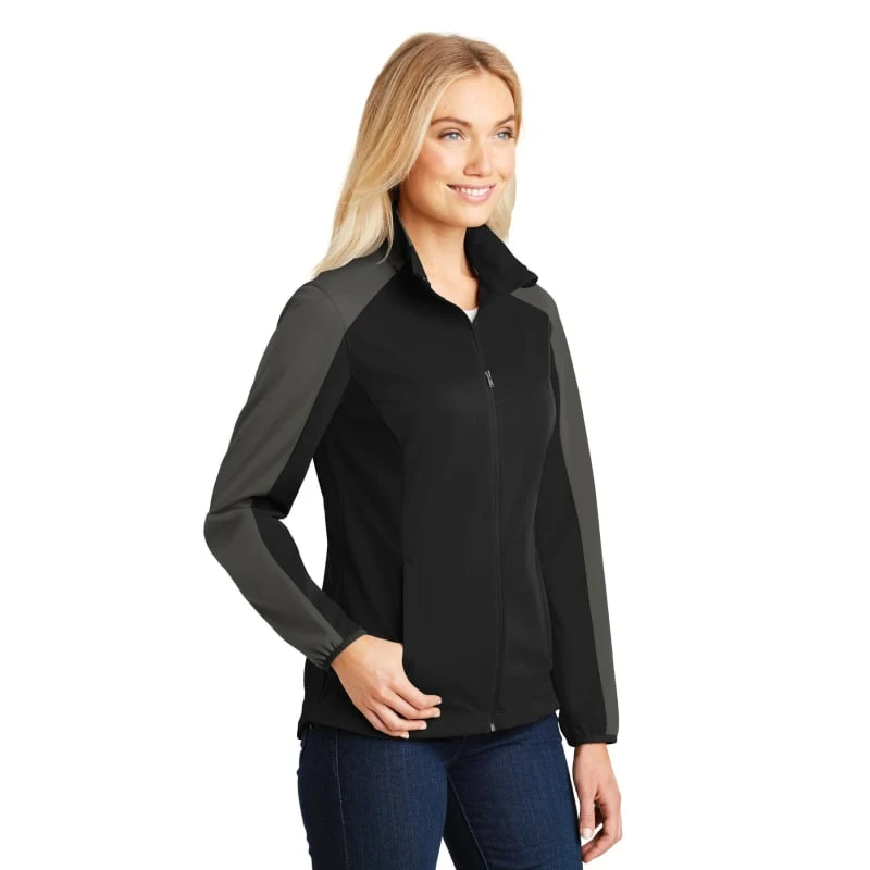 Port Authority Women's Active Colorblock Soft Shell Jacket. 1
