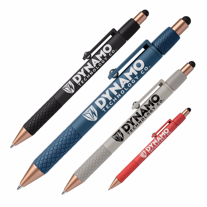 Houston Recycled Plastic Fidget Pen with Stylus (1 Color Imprint)